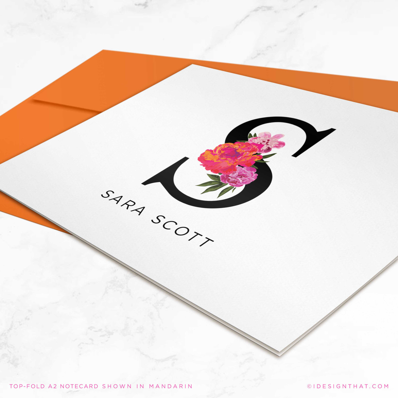 Elegant Thank You Cards with Floral Design